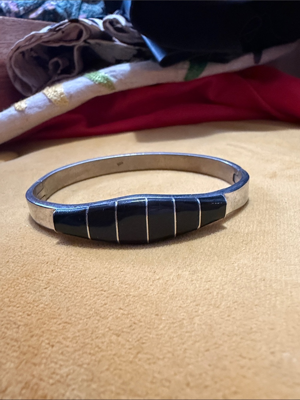 STERLING SILVER and ONYX bangle